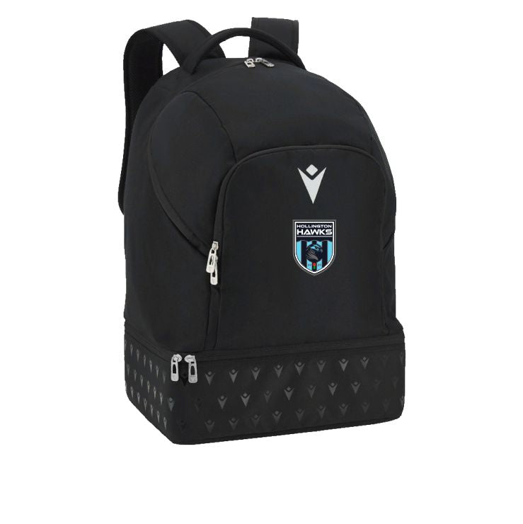 HOLLINGTON HAWKS FC BLACK ROOKIE BACKPACK Macron Sports Hub Hastings
