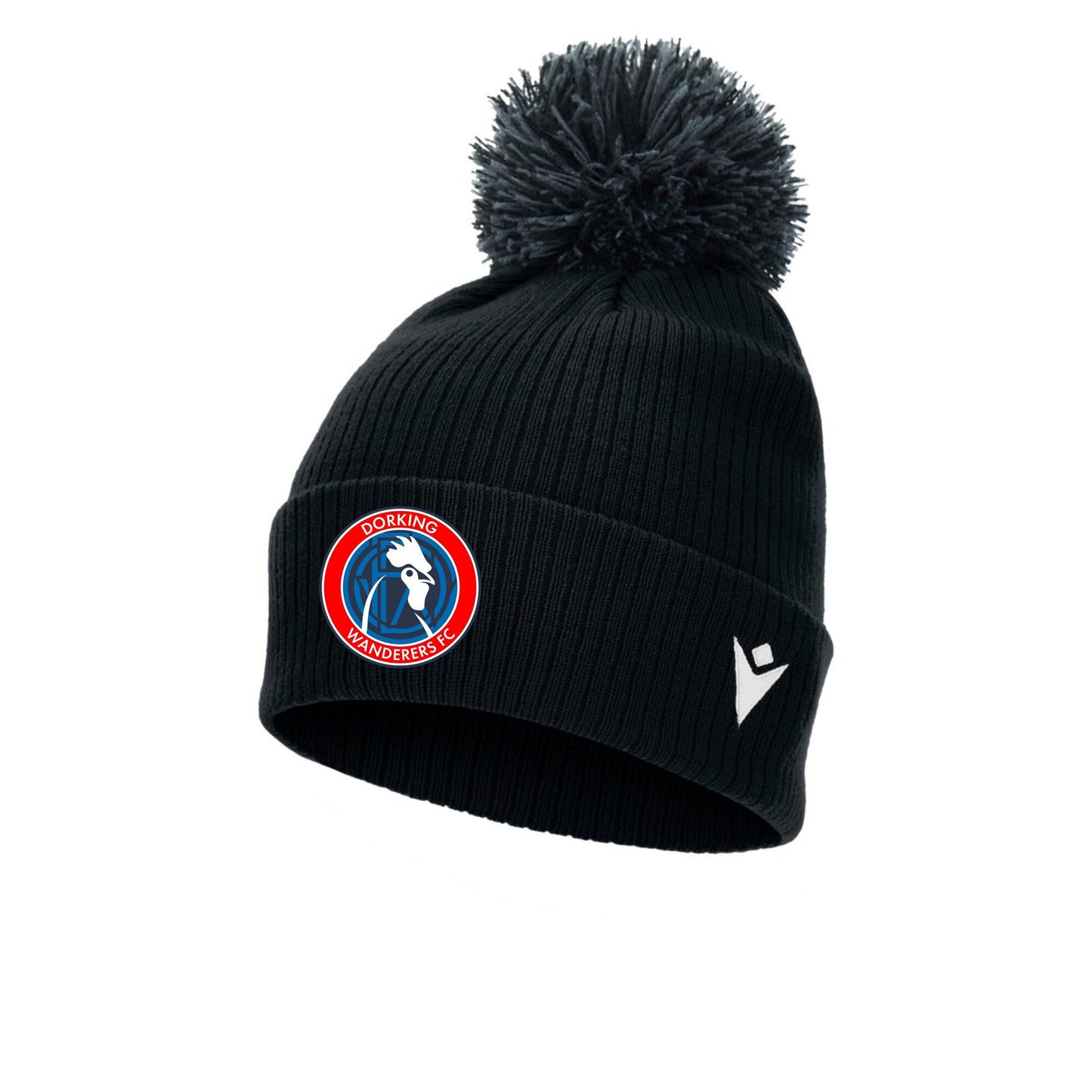 DWFC YOUTH BLACK SNOW WINTER BOBBLE HAT Macron Store Hastings
