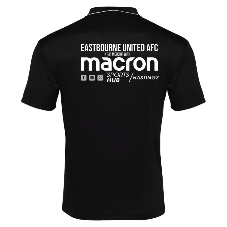 EASTBOURNE UNITED AFC COACHES DRACO TRAVEL POLO Macron Store Hastings