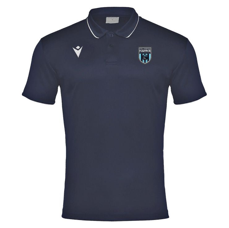 HOLLINGTON HAWKS FC JNR NAVY DRACO CASUAL POLO Macron Store Hastings