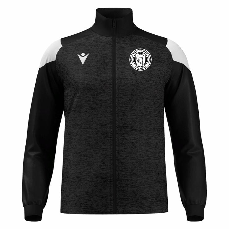 EAST SUSSEX WARRIORS PROMETHEUS FULL ZIP JACKET - BLACK AND WHITE Macron Store Hastings