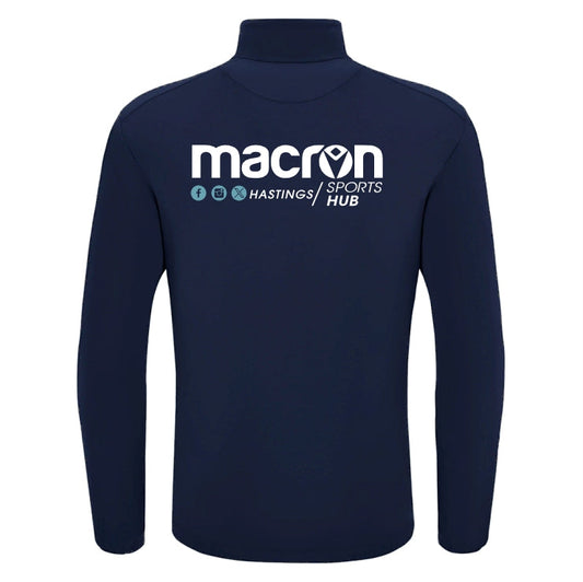 SNR HORLEY TOWN FC PIAVE COACHES 1/4 ZIP TRACK TOP Macron Store Hastings