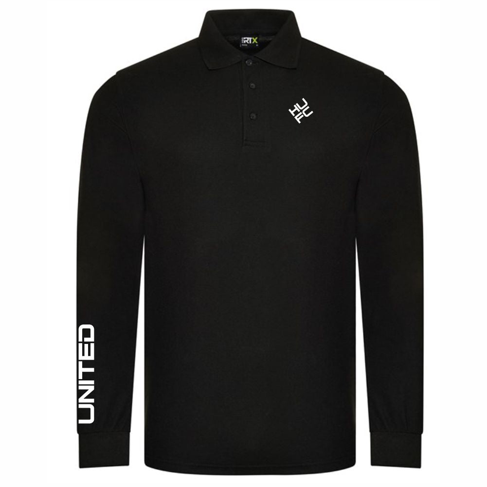 HASTINGS UNITED FC – “DIAMOND” HUFC L/S POLO SHIRT – available in 4 colours