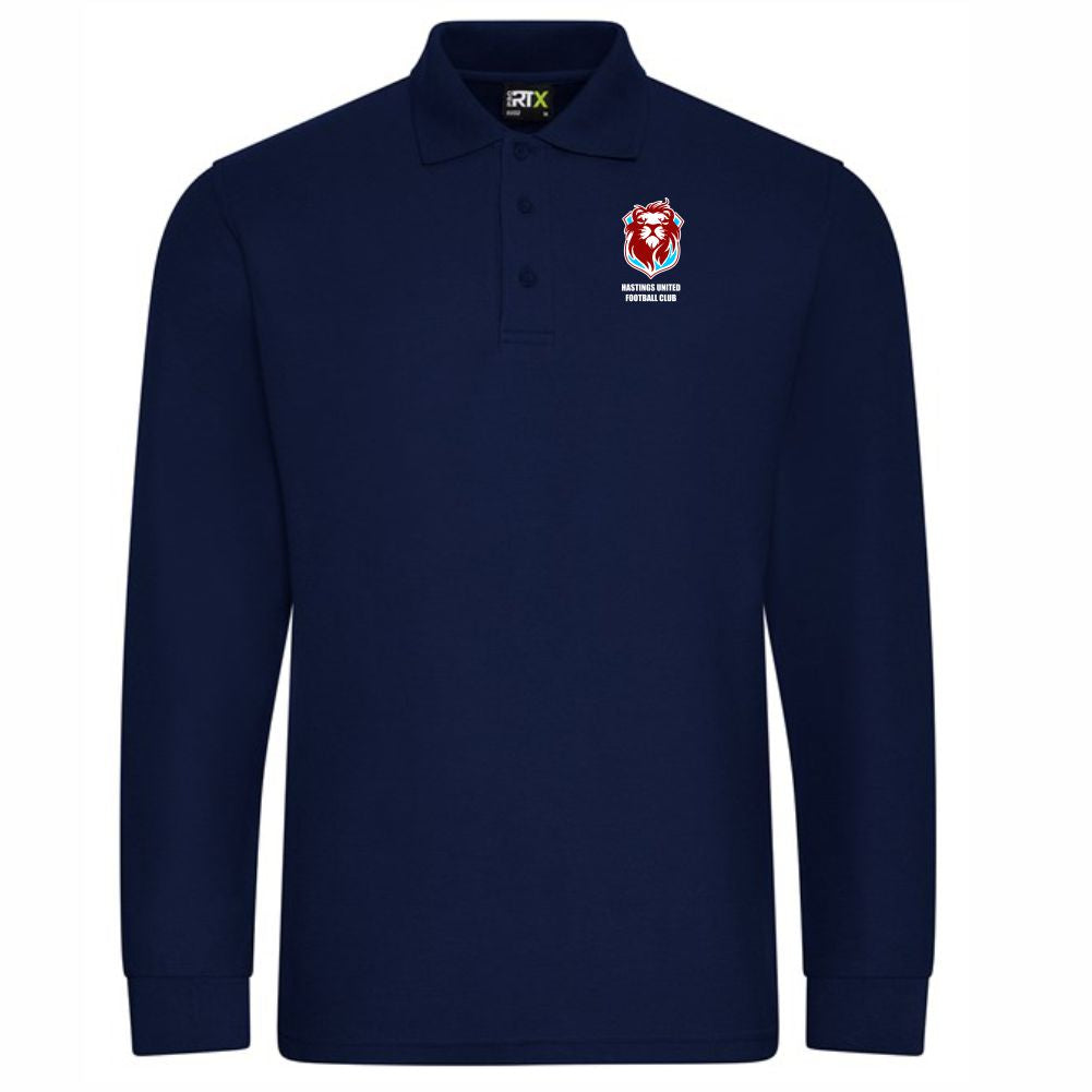 HASTINGS UNITED FC – CLUB L/S POLO SHIRT – available in 4 colours