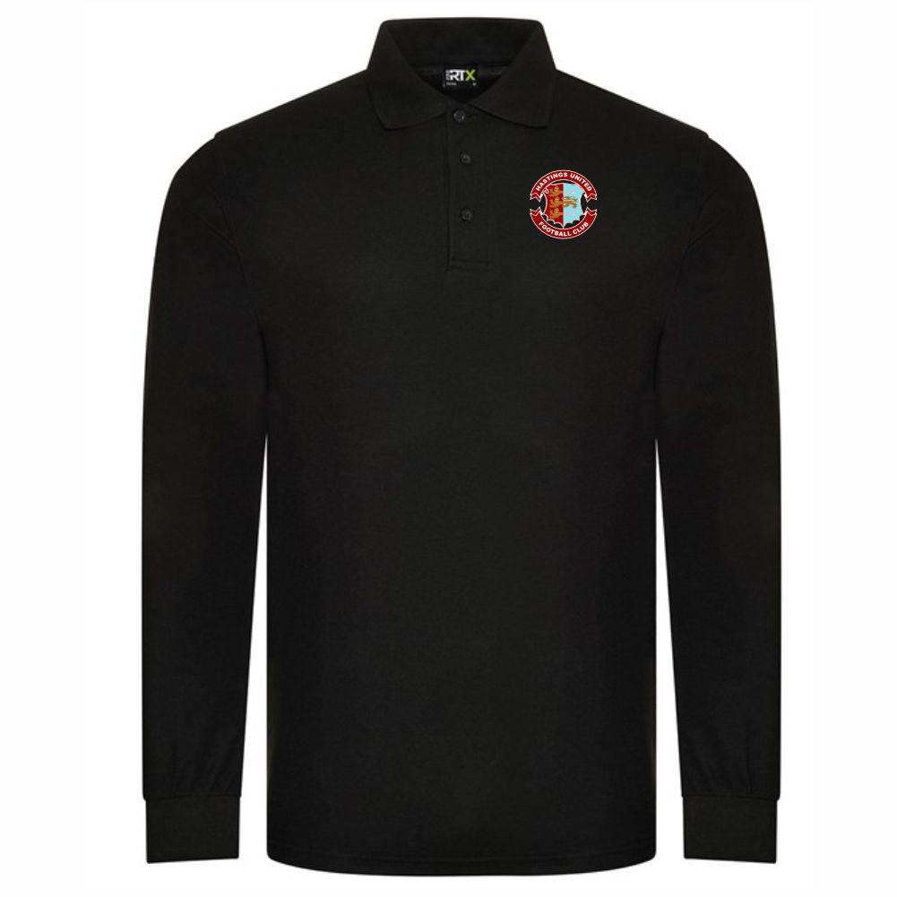 HASTINGS UNITED FC – RETRO L/S POLO SHIRT – available in 4 colours