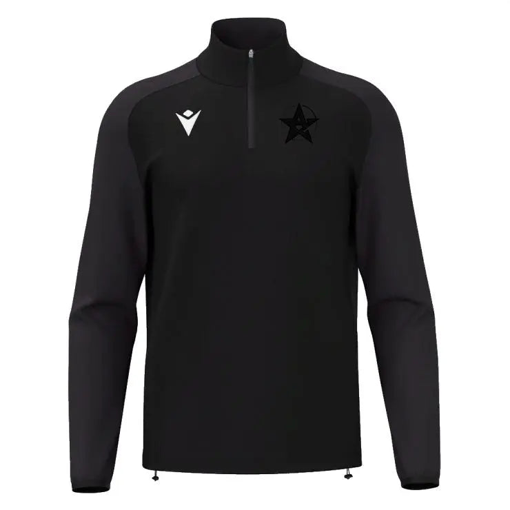 ALL STARS COACHES ISEN 1/4 TRACKSUIT TOP BLACK Macron Store Hastings