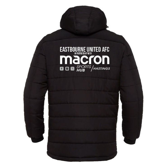 EASTBOURNE UNITED AFC COACHES NARVIK WINTER COAT Macron Store Hastings
