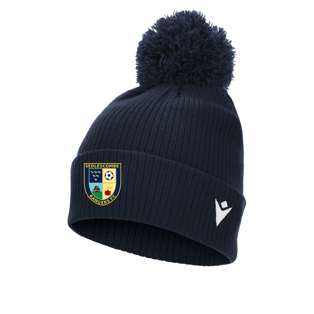 SEDLESCOMBE RANGERS FC PLAYERS NAVY SNOW BOBBLE HAT Macron Store Hastings