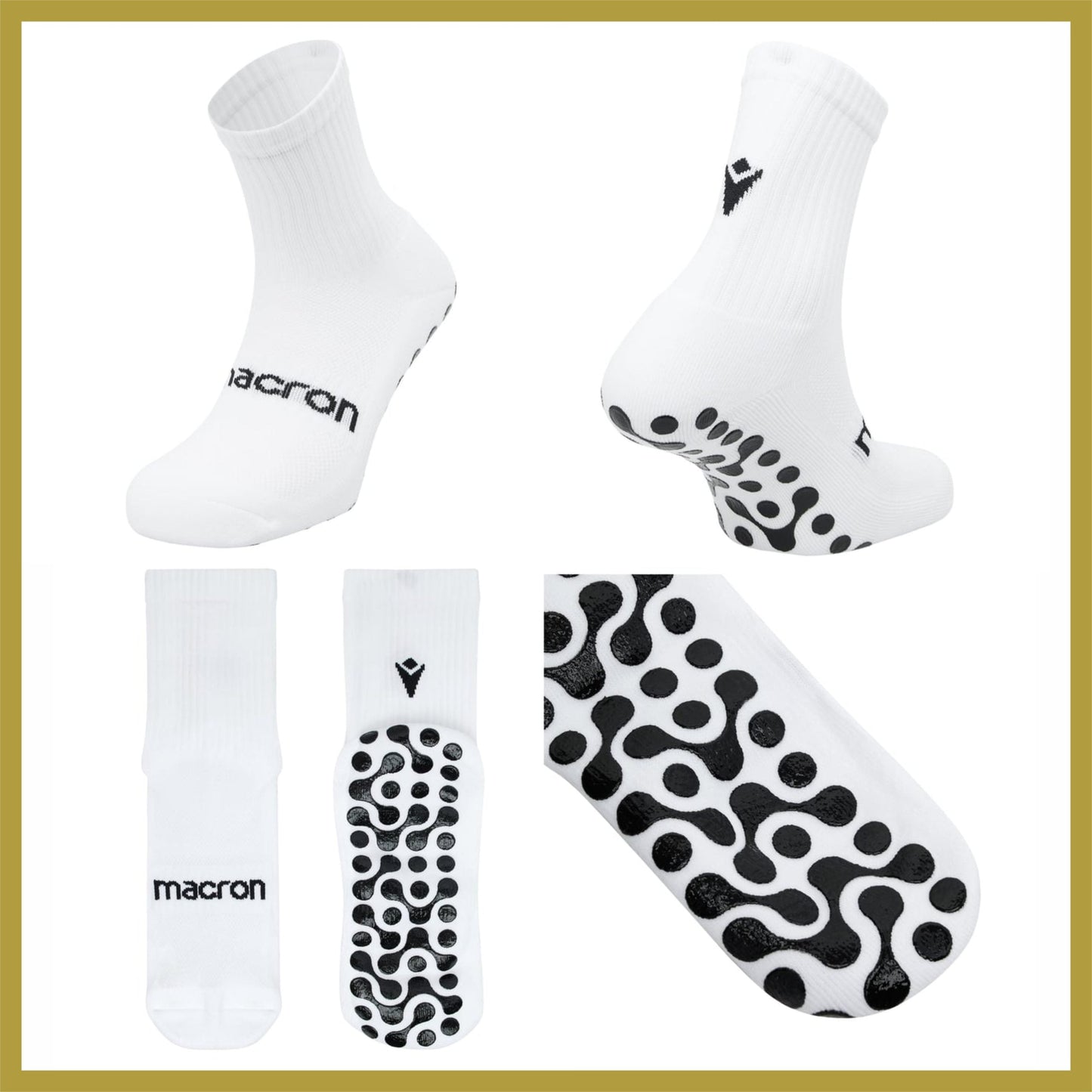 JNR - REIGATE PRIORY FC GRIP SOCK & CUT SOCK BUNDLE Macron Store Hastings