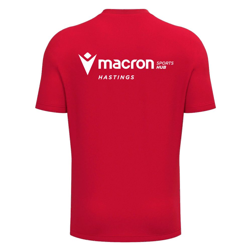 CREW CLUB HAWKS - PLAYERS RED RIGEL TRAINING TEE Macron Store Hastings