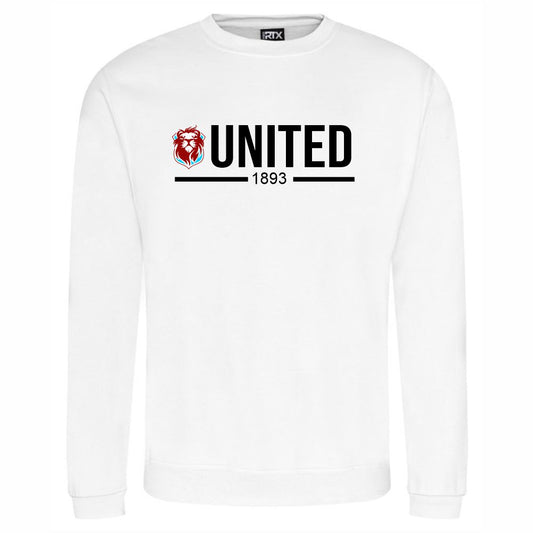 JUNIOR HASTINGS UNITED FC -“UNITED” HUFC SWEATSHIRT – Available in 7 colours