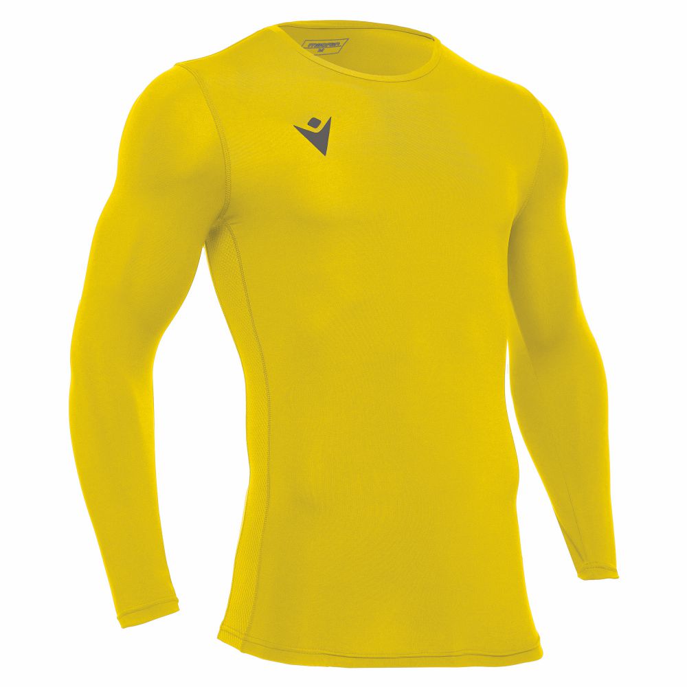 WESTFIELD FC YOUTH L/S HOLLY TECH BASELAYER - YELLOW Macron Store Hastings