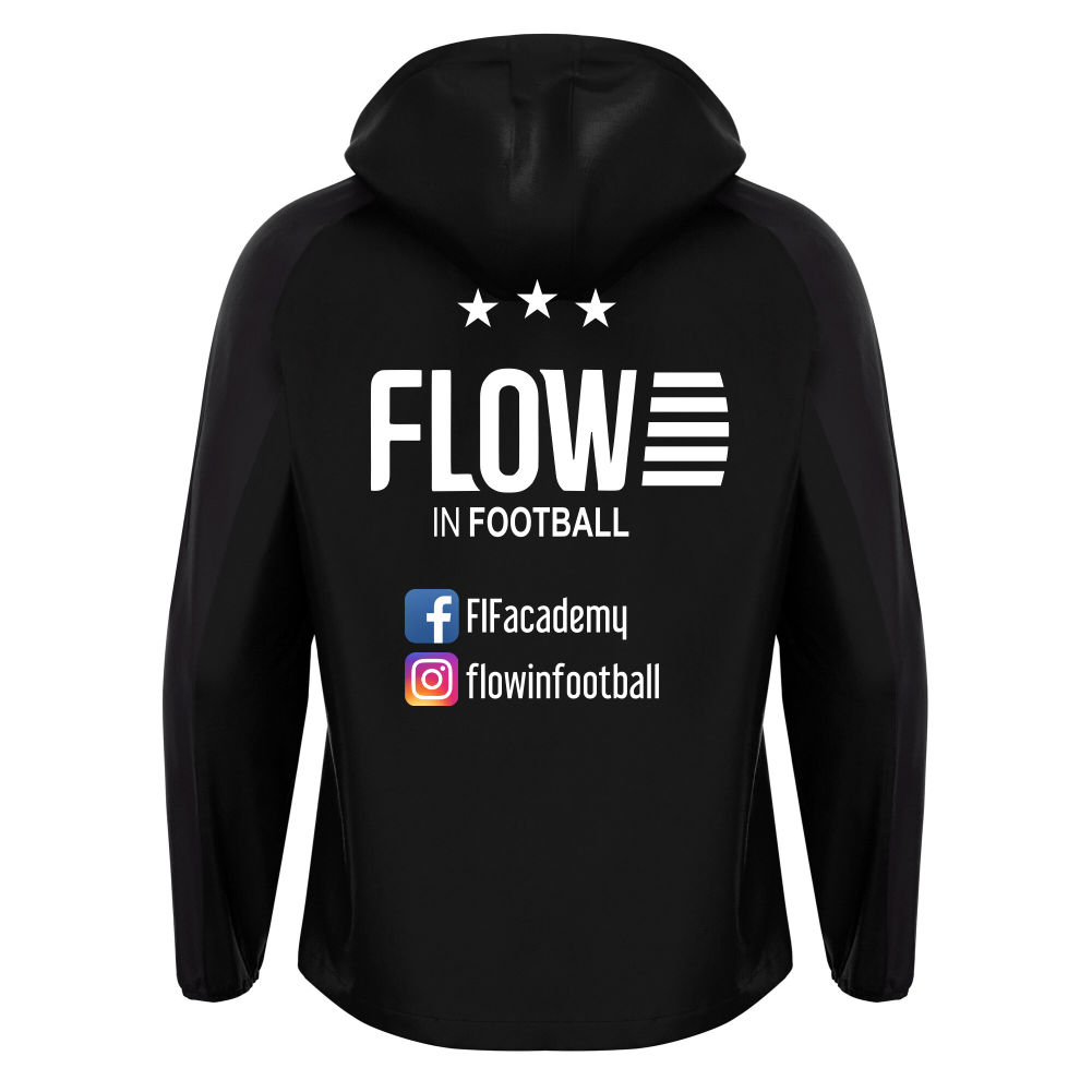 JNR FLOW IN FOOTBALL RIVENDELL FLEECELINED RAIN JACKET Macron Sports Hub Hastings