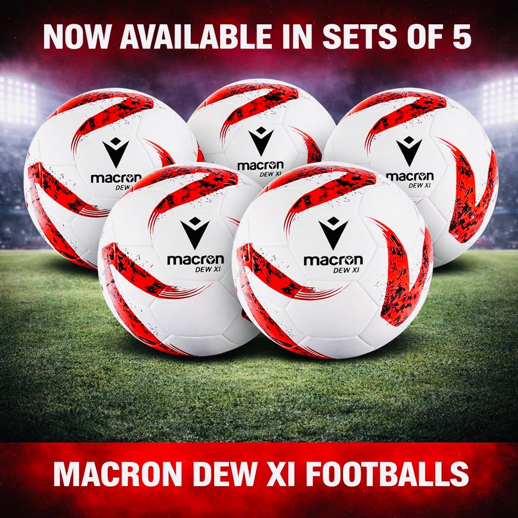MACRON DEW XI MATCH BALL - SET OF 5 Macron Store Hastings