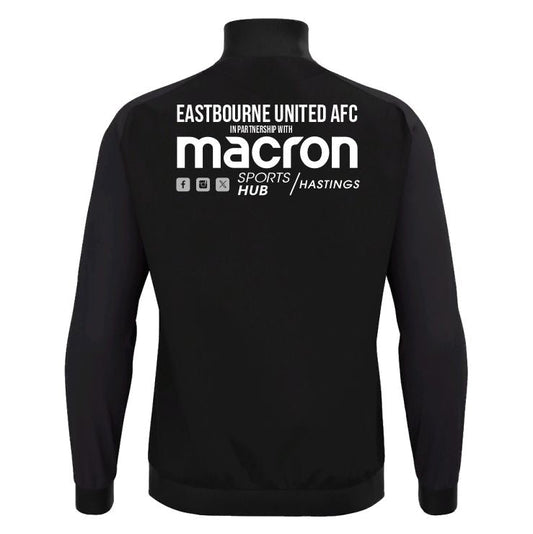 EASTBOURNE UNITED AFC COACHES ANUBIS FULL ZIP TRAVEL TOP Macron Store Hastings