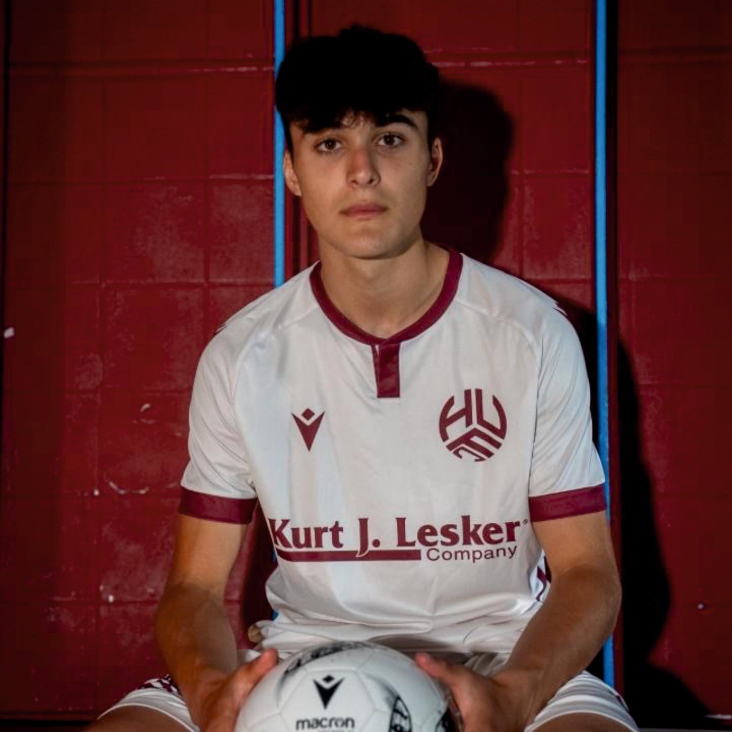JNR HASTINGS UNITED FC AWAY MATCH DAY OFF WHITE REPLICA SHIRT Macron Store Hastings