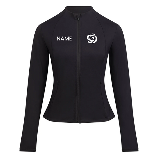 The Audition Lab women's recycled tech-zip jacket front