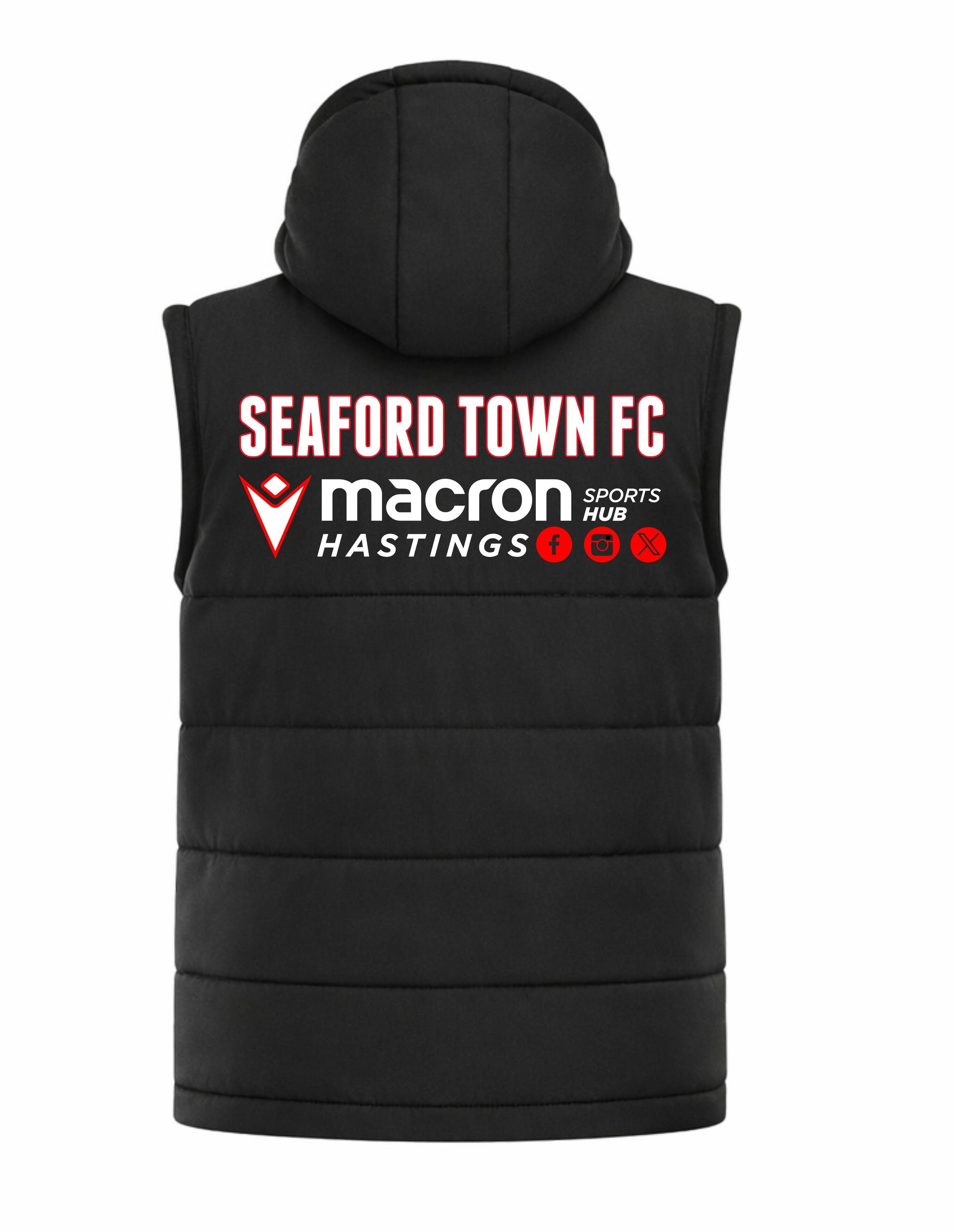 SEAFORD TOWN FC COACHES DUALITY GILET Macron Sports Hub Hastings