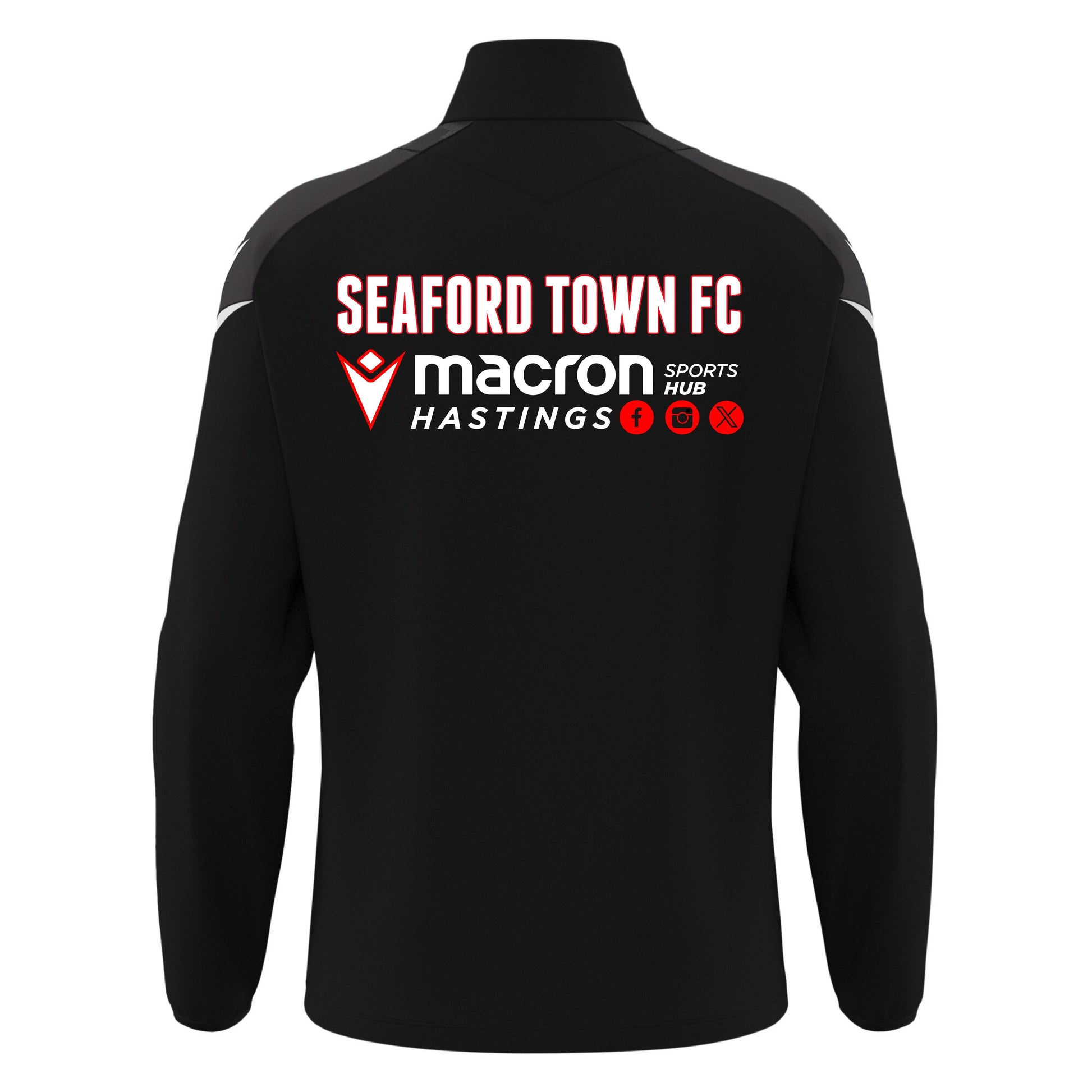 SEAFORD TOWN FC COACHES HOLLOW 1/4 ZIP Macron Sports Hub Hastings
