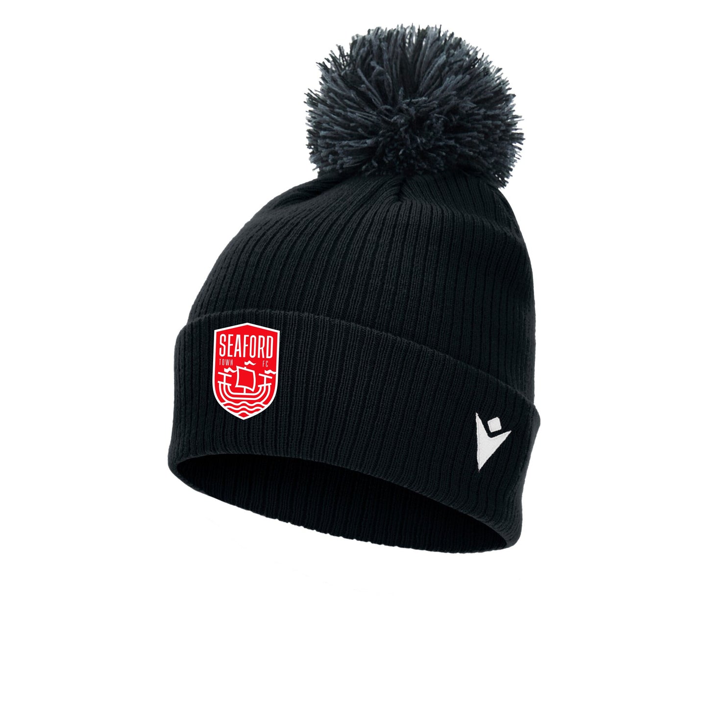 SEAFORD TOWN FC COACHES SNOW BOBBLE HAT Macron Sports Hub Hastings