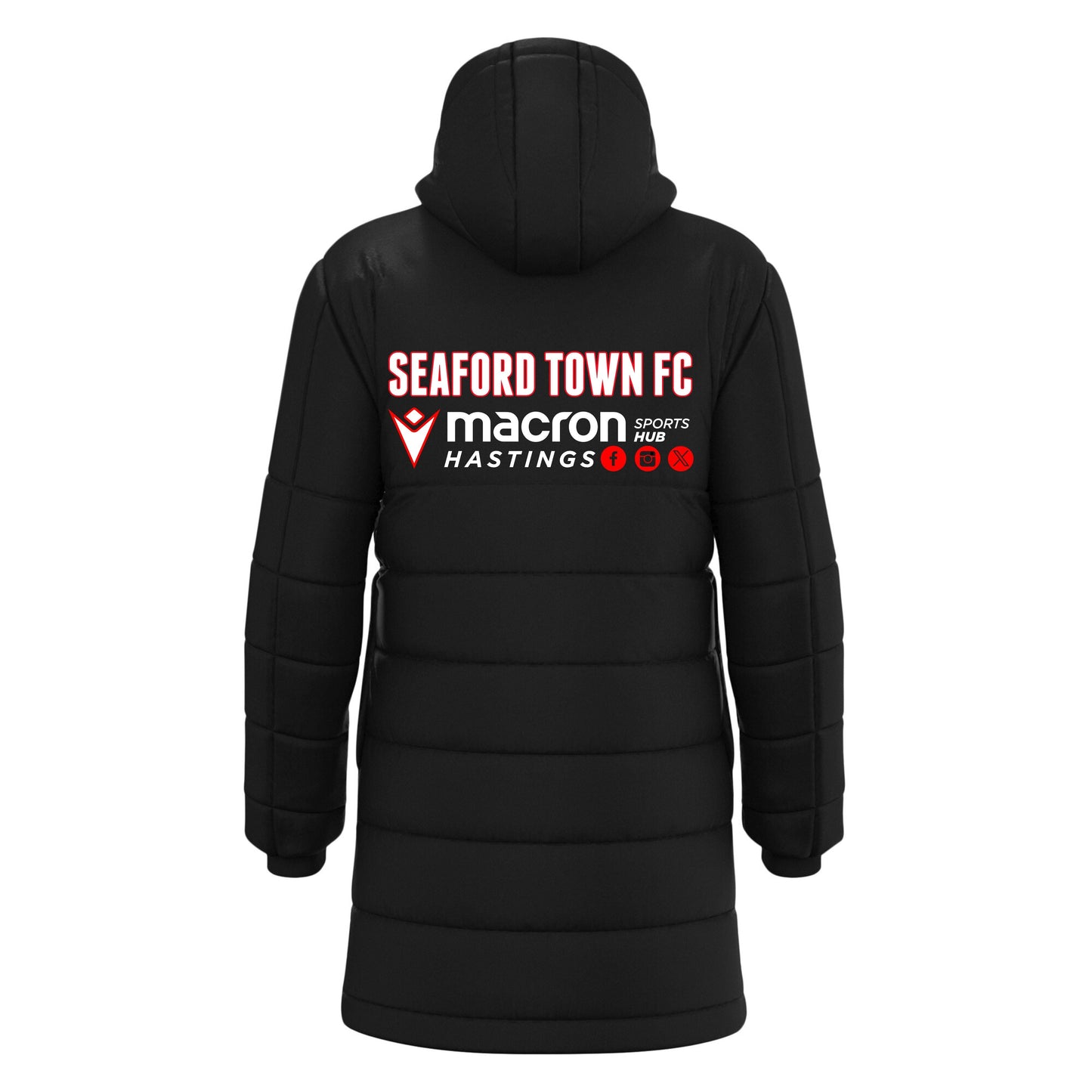 SEAFORD TOWN FC COACHES SUBZERO PADDED JACKET Macron Sports Hub Hastings