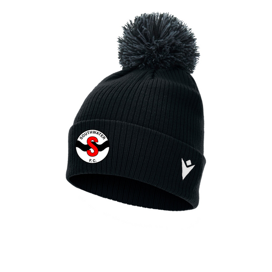 SOUTHWATER FC COACHES BLACK SNOW BOBBLE HAT