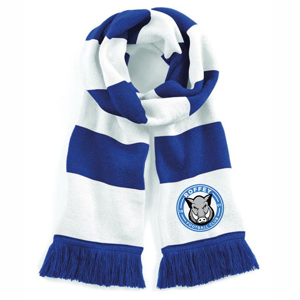 ROFFEY FC ROYAL/WHITE CLUB SCARF - PRE XMAS DELIVERY Macron Store Hastings