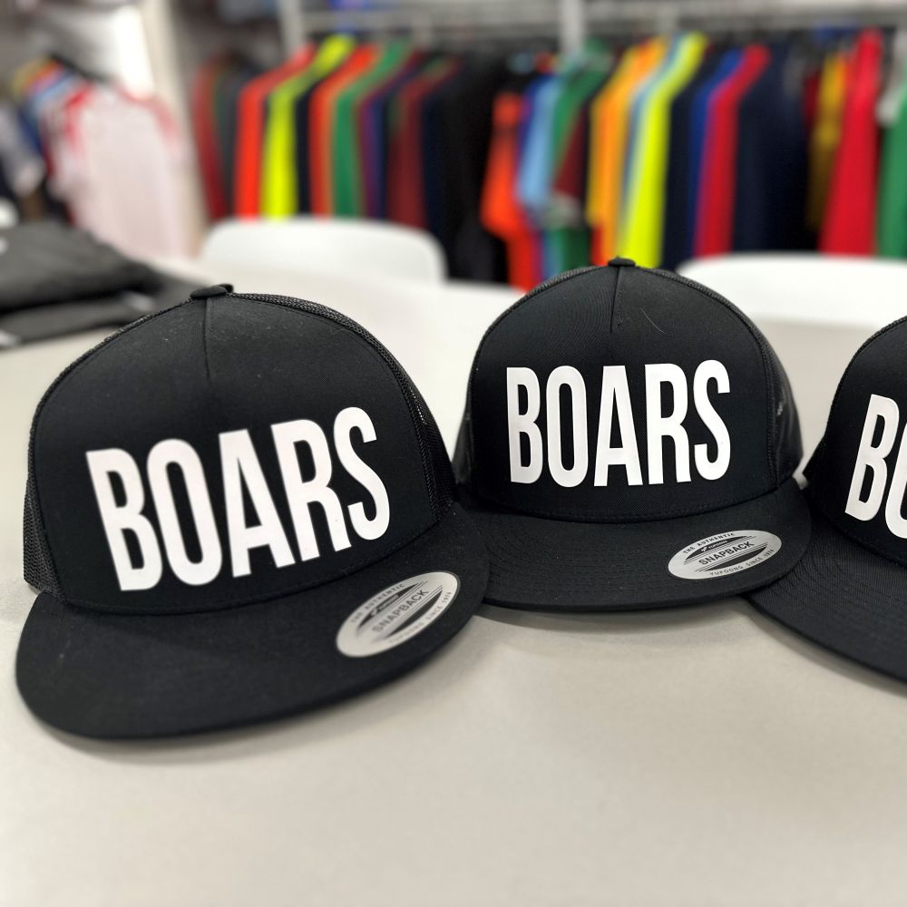 ROFFEY FC BLACK SNAP BACK CAP 3D "BOARS" - PRE XMAS DELIVERY Macron Store Hastings