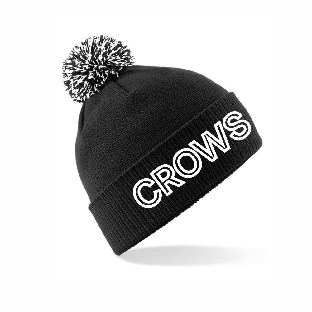 CROWHURST FC WINTER ''CROWS'' BOBBLE HAT - ONE SIZE Macron Store Hastings
