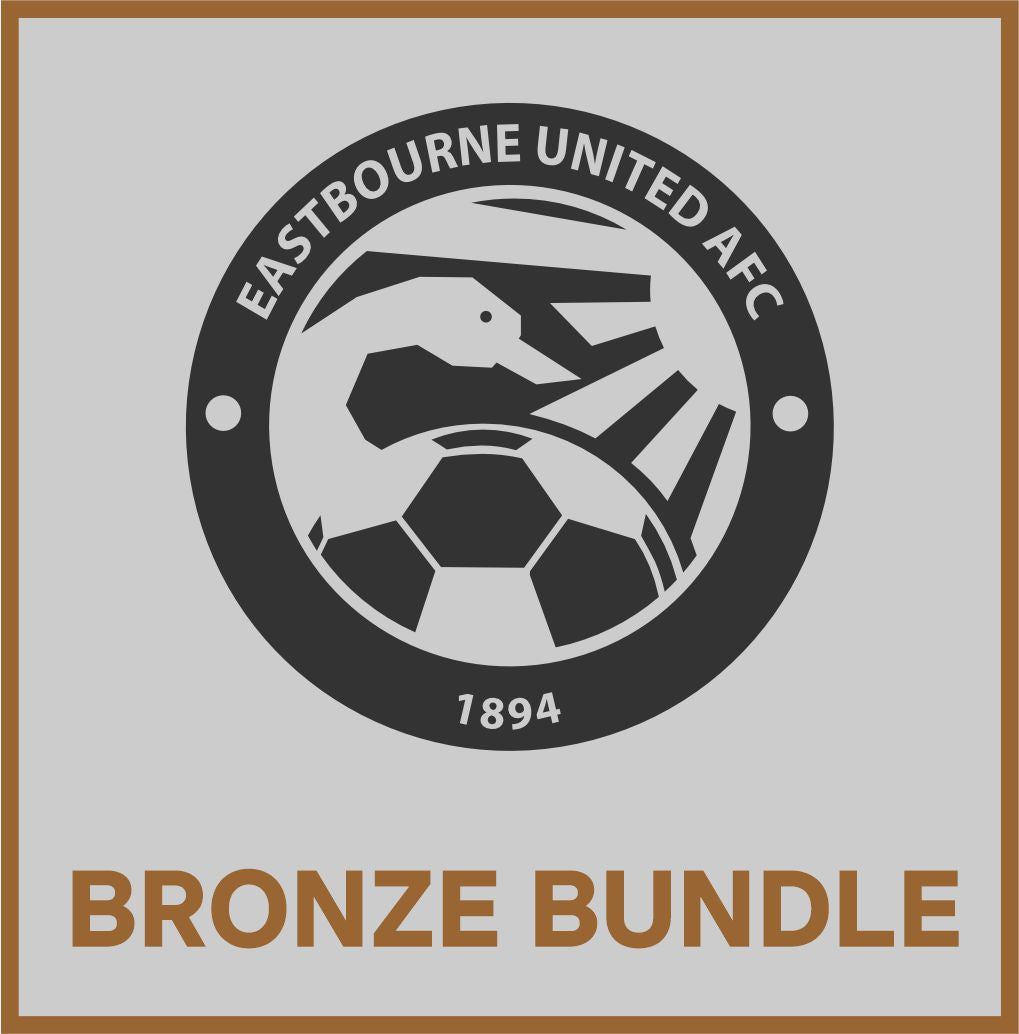 EASTBOURNE UNITED AFC PLAYERS BRONZE BUNDLE KIT PACKAGE Macron Sports Hub Hastings