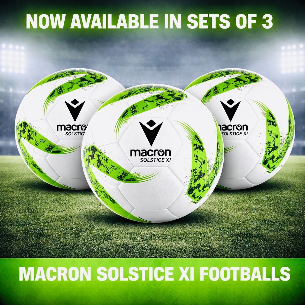 MACRON SOLSTICE XI TRAINING BALL - SET OF 3 Macron Store Hastings
