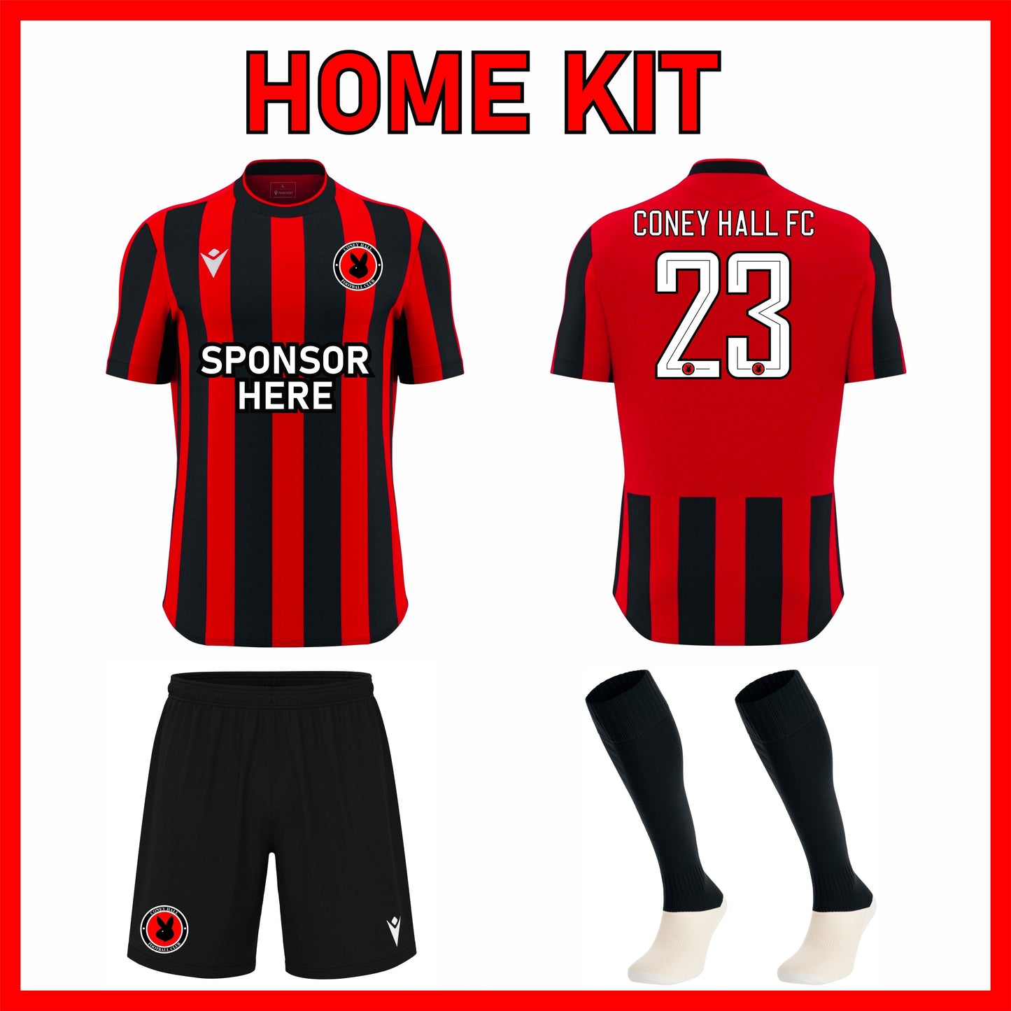 CONEY HALL SNR HOME KIT BUNDLE Macron Sports Hub Hastings