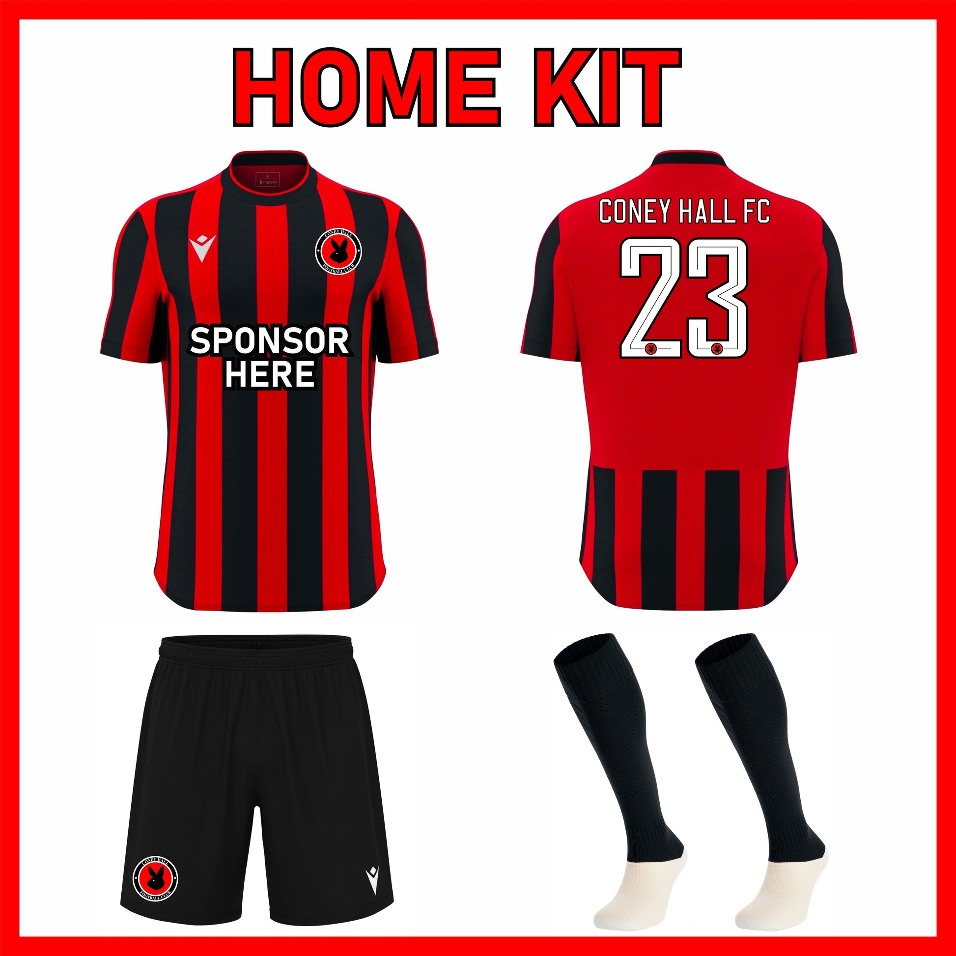 CONEY HALL SNR HOME KIT BUNDLE Macron Sports Hub Hastings