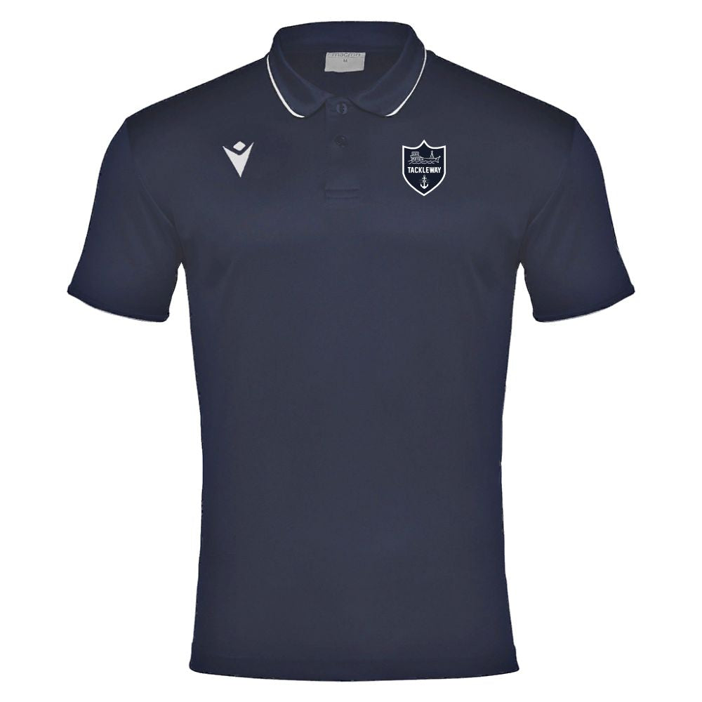 TACKLEWAY FC SNR NAVY/WHITE DRACO LEISURE POLO Macron Store Hastings