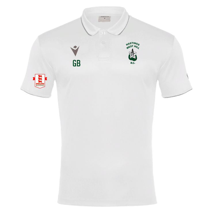 JNR HASTINGS WESTHILL BC WHITE DRACO POLO Macron Store Hastings