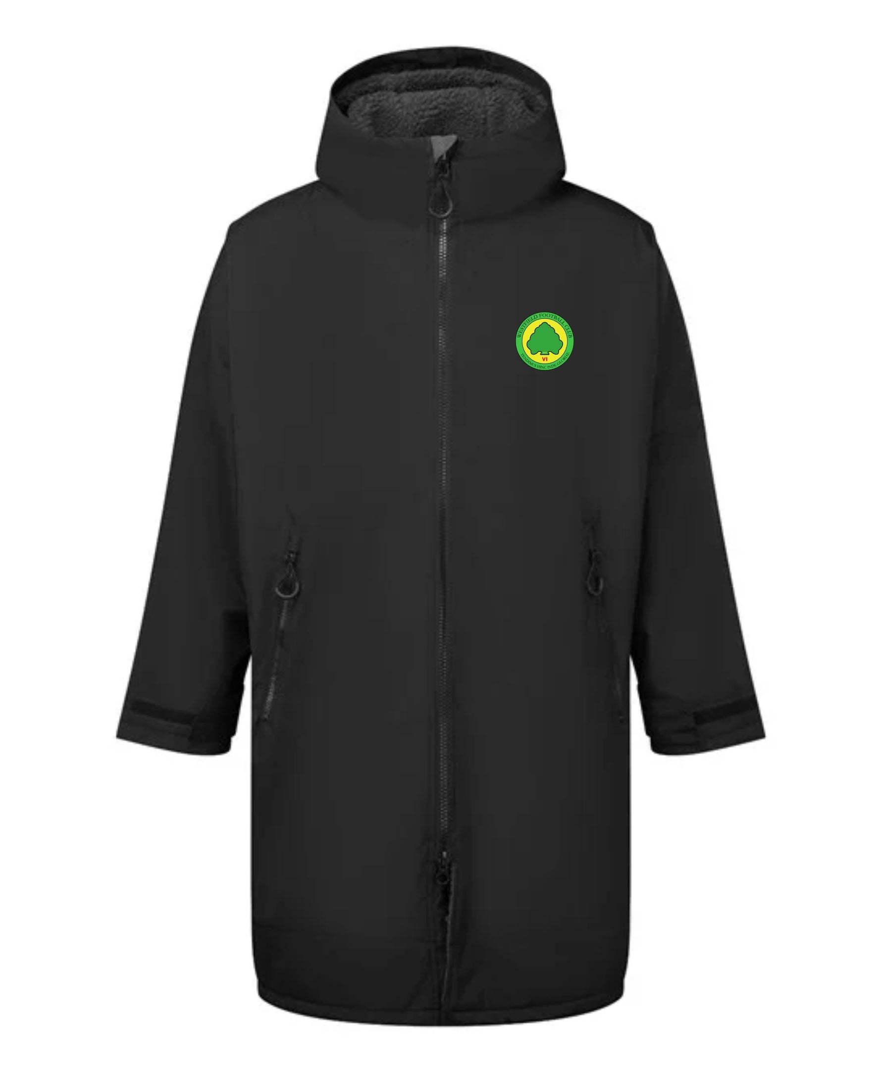 WESTFIELD FC JUNIOR CLUB DRY-ROBE - BLACK CHARCOAL Macron Store Hastings