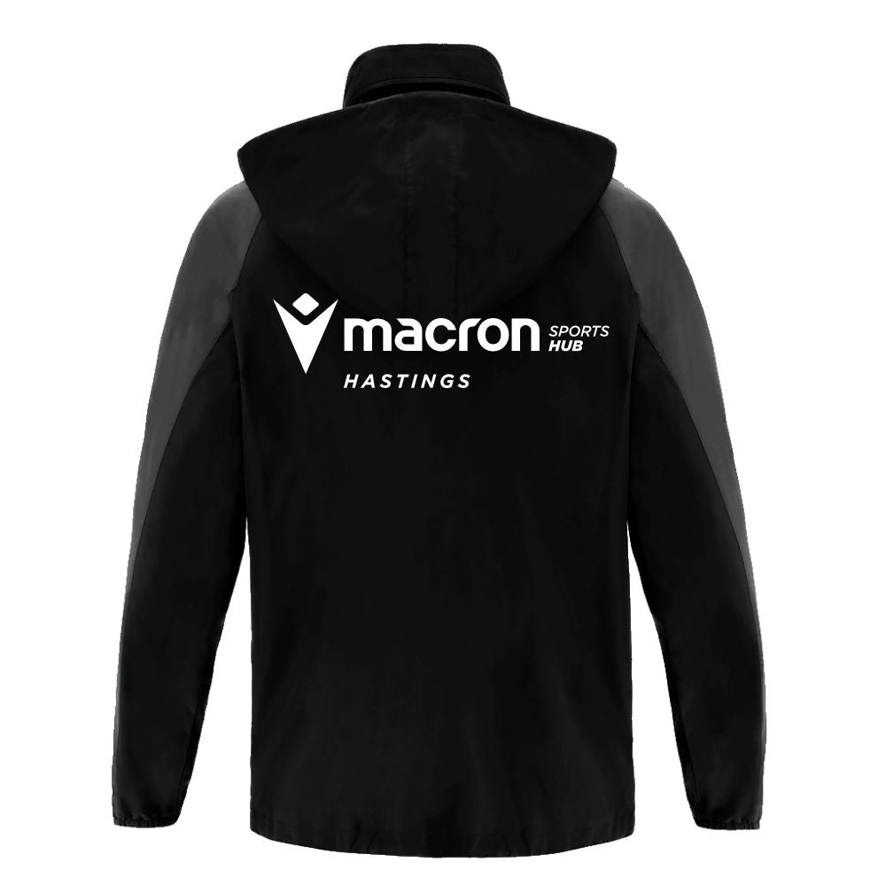CREW CLUB HAWKS - COACHES BLACK ELBRUS SHOWERJACKET Macron Store Hastings