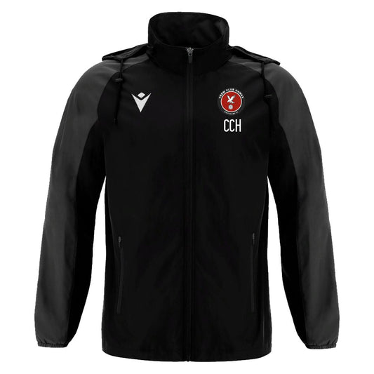 CREW CLUB HAWKS - COACHES BLACK ELBRUS SHOWERJACKET Macron Store Hastings