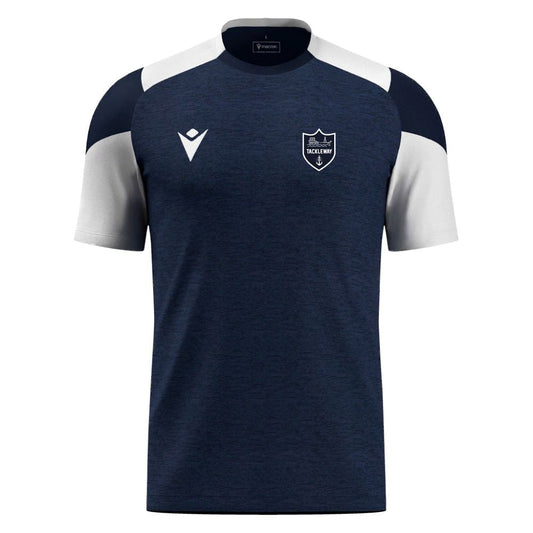 TACKLEWAY FC JNR NAVY/WHITE GOLEM LEISURE TEE Macron Store Hastings