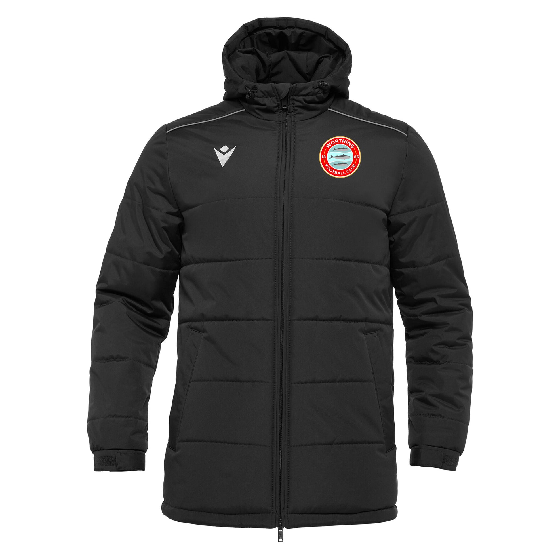 WORTHING FC SNR GYOR PADDED JACKET - AVAILABLE IN 4 COLOURS Macron Sports Hub Hastings