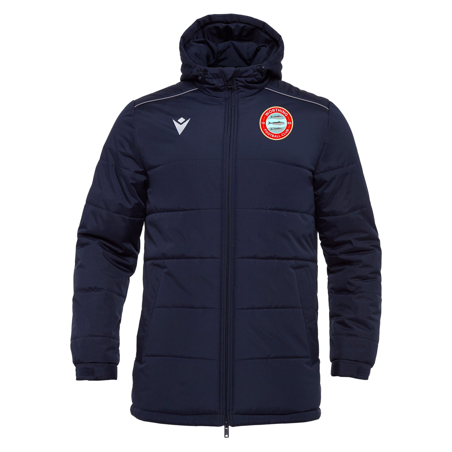 WORTHING FC SNR GYOR PADDED JACKET - AVAILABLE IN 4 COLOURS Macron Sports Hub Hastings