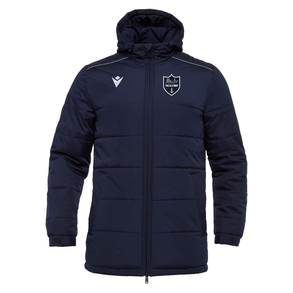 TACKLEWAY FC JNR NAVY GYOR PADDED COAT Macron Store Hastings