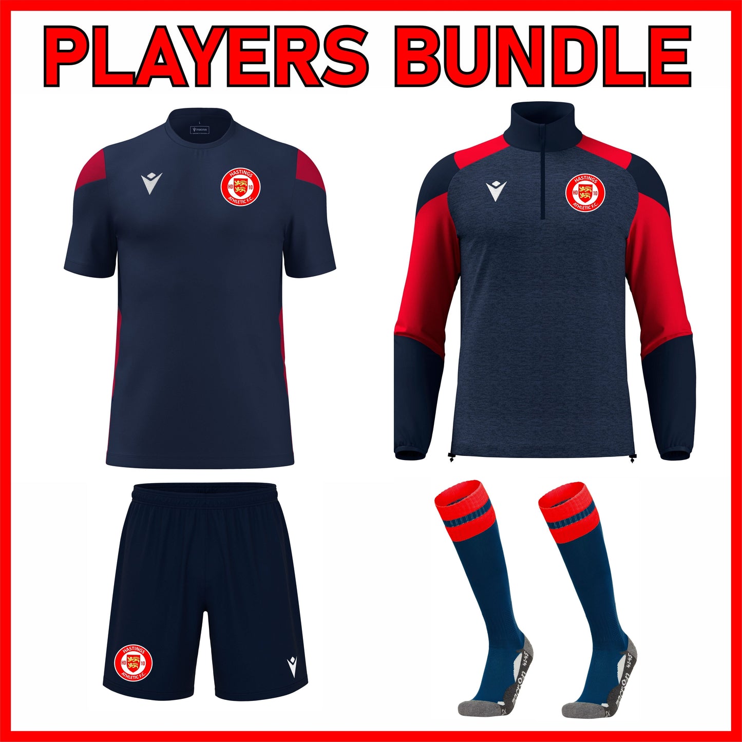 HASTINGS ATHLETIC SNR PLAYERS BUNDLE Macron Sports Hub Hastings