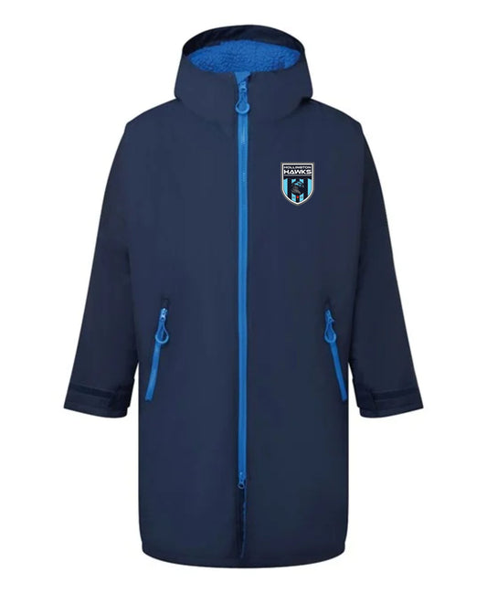 HOLLINGTON HAWKS SNR DRY ROBE - NAVY/SAPPHIRE
