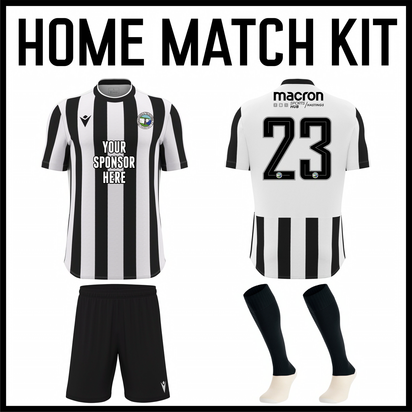 SNR PEACEHAVEN & TELSCOMBE MATCH DAY BUNDLE Macron Sports Hub Hastings
