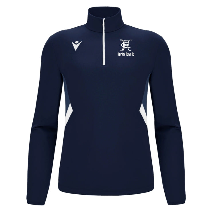 SNR HORLEY TOWN FC PIAVE COACHES 1/4 ZIP TRACK TOP Macron Store Hastings