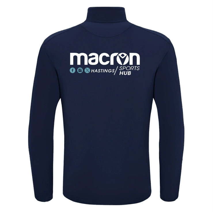 SNR HORLEY TOWN FC PIAVE COACHES 1/4 ZIP TRACK TOP Macron Store Hastings