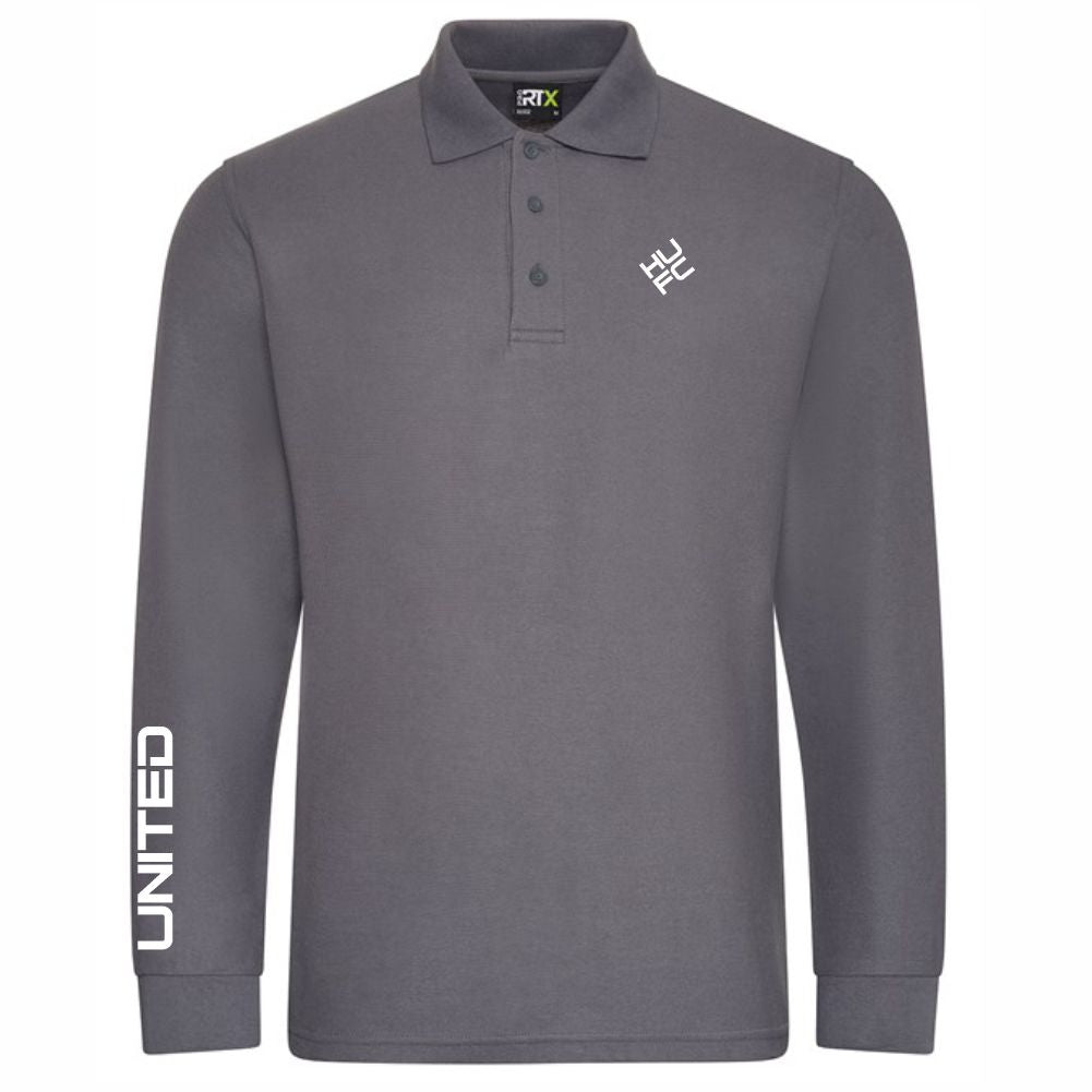 HASTINGS UNITED FC – “DIAMOND” HUFC L/S POLO SHIRT – available in 4 colours