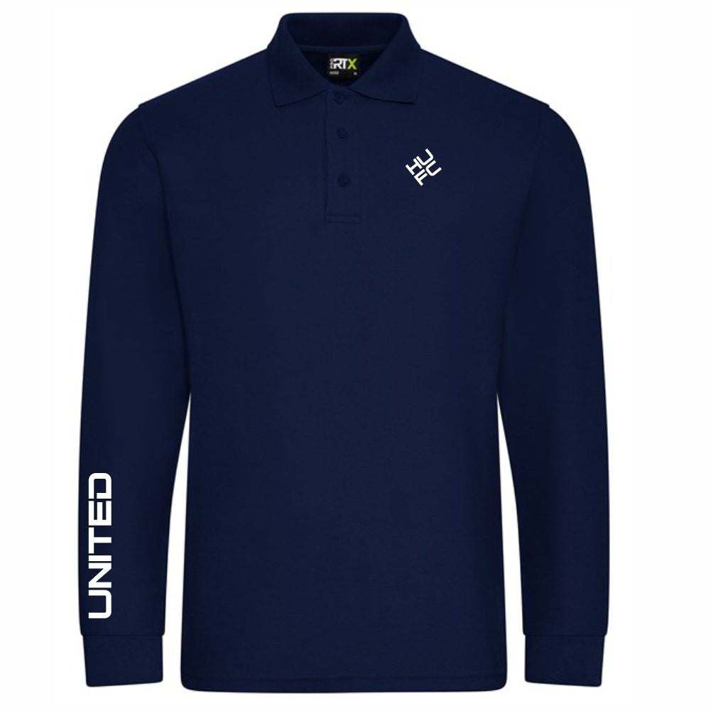 HASTINGS UNITED FC – “DIAMOND” HUFC L/S POLO SHIRT – available in 4 colours