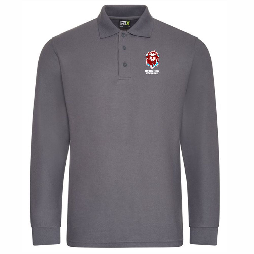 HASTINGS UNITED FC – CLUB L/S POLO SHIRT – available in 4 colours